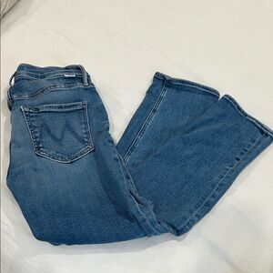 MOTHER Blue Dazzler Crop Jeans